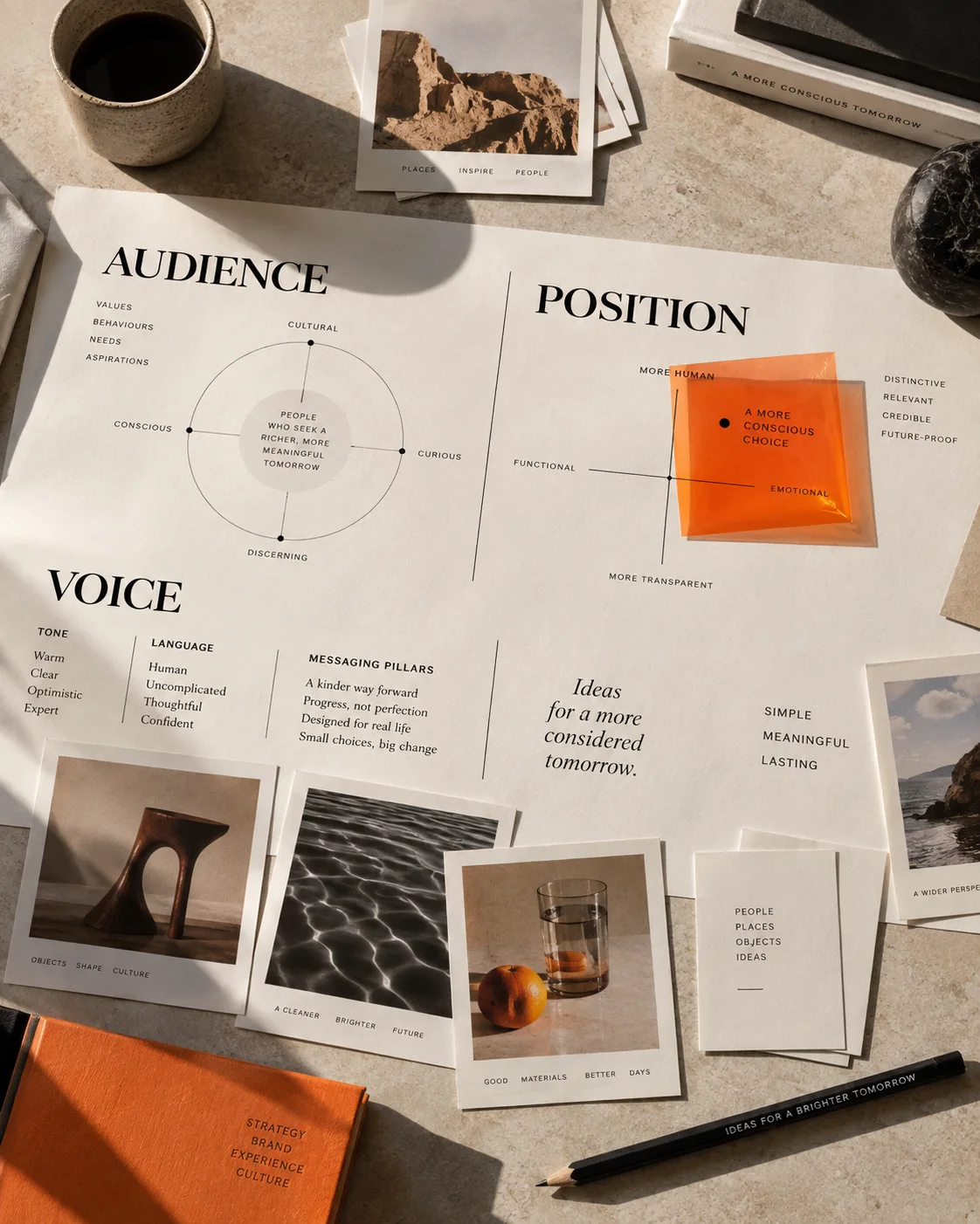 Brand strategy concept: audience, positioning and voice