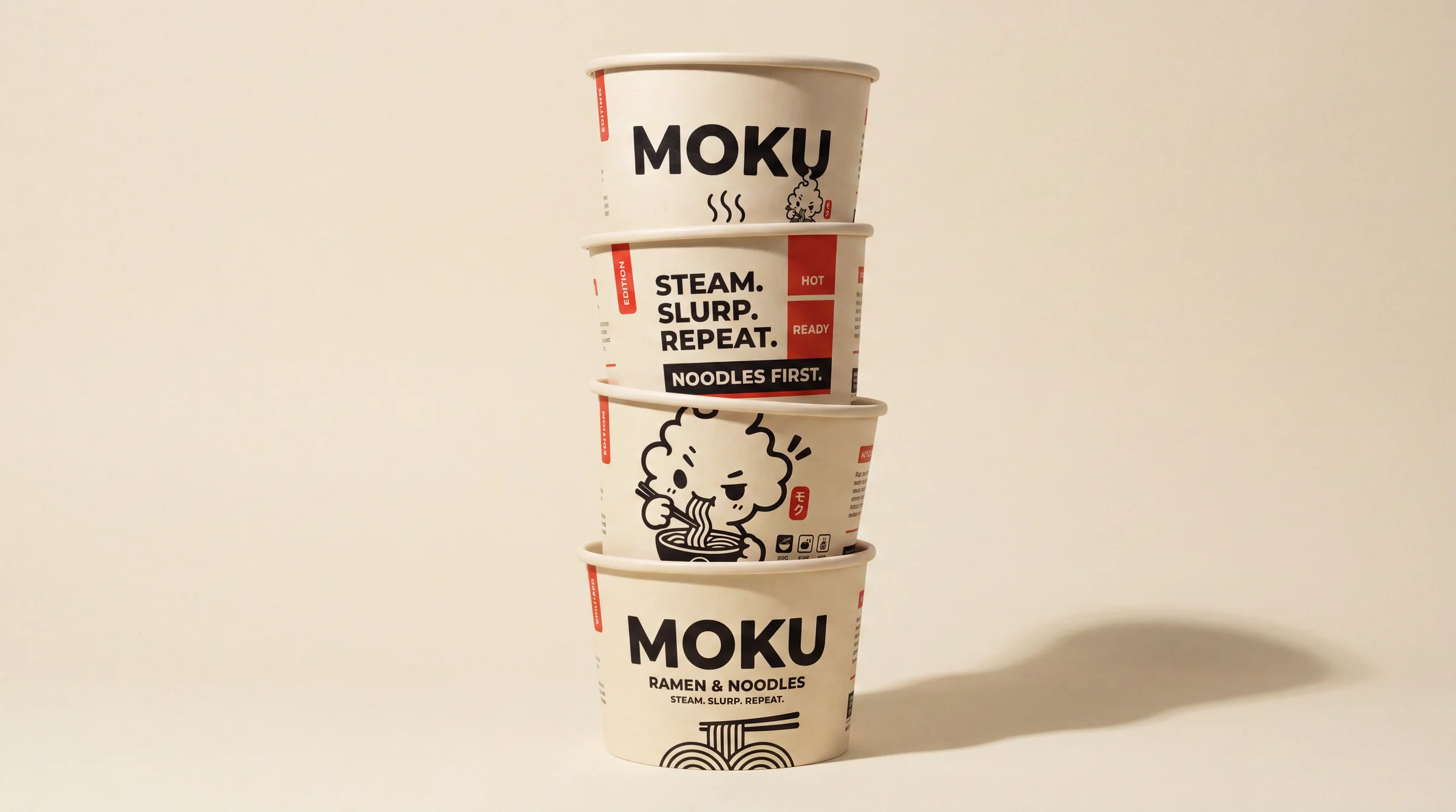 MOKU’s ramen packaging system, featured on the Work page